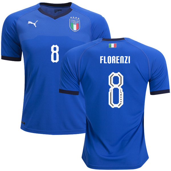Italy #8 Florenzi Home Soccer Country Jersey - Click Image to Close